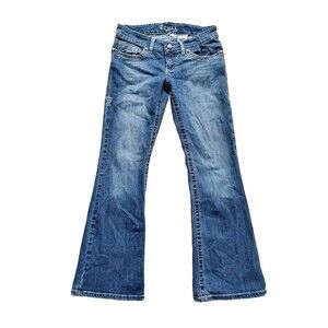 Cruel Denim Jeans Mackenna Women 7L Thick Stitch Low Rise Boot Cut Western EUC